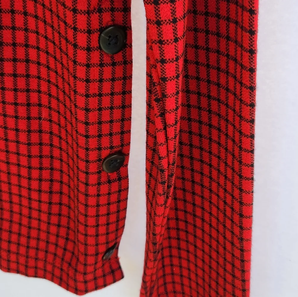 J. Jill Ponte Knit Top | Red & Black | Women's Size XSP NWT - Picture 3 of 12